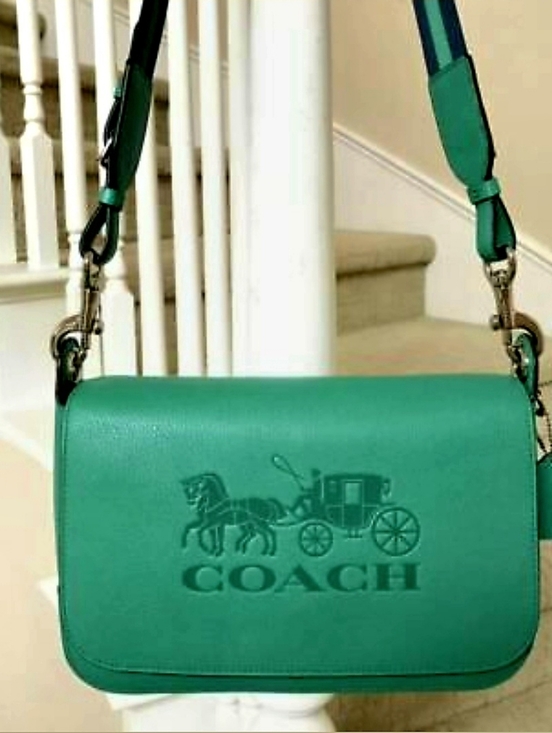 Coach Handbags - Green Crossbody Coach Bag with Horse & Carriage